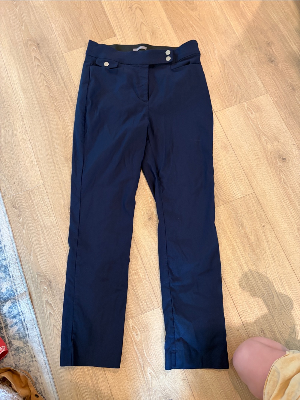 Maurices Navy Cropped Straight-Leg Pants